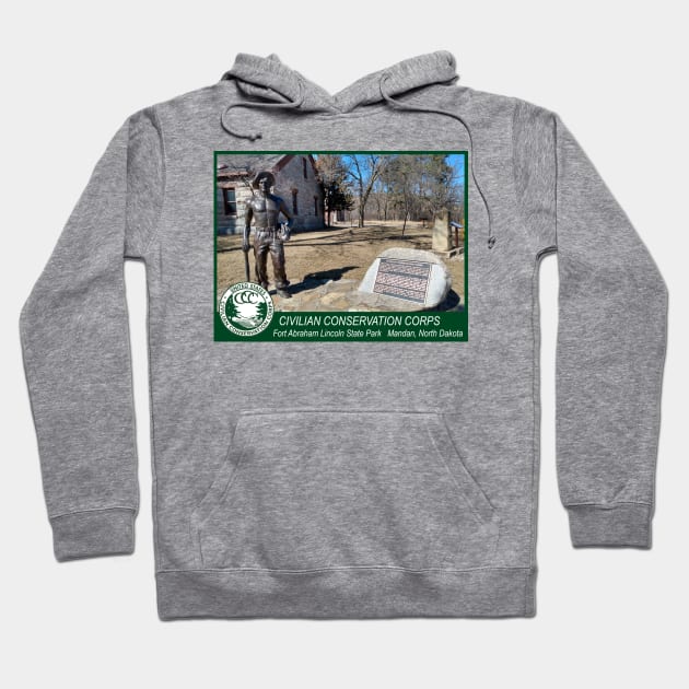 Civilian Conservation Corps Fort Abraham Lincoln Hoodie by Lil-Bit-Batty